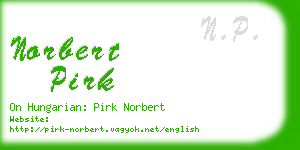 norbert pirk business card